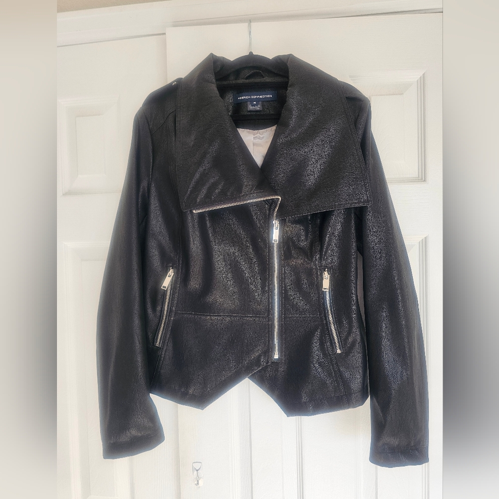 French Connection Women's Faux Leather Jacket